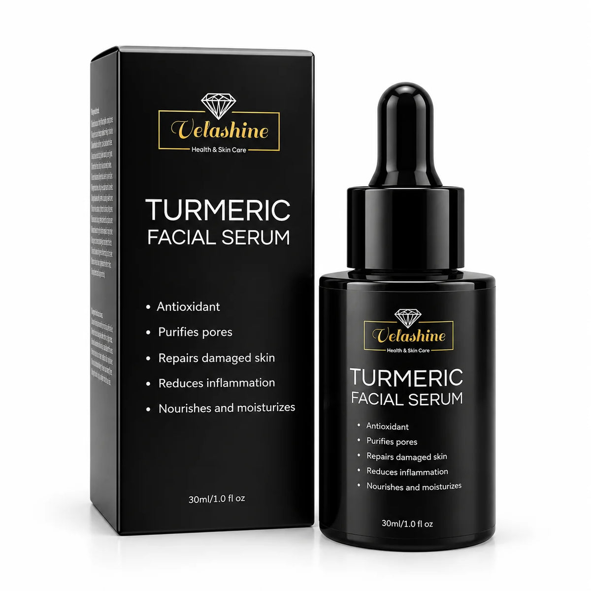 Turmeric Facial Serum with Hyaluronic Acid – Brightening & Hydrating, 30ml