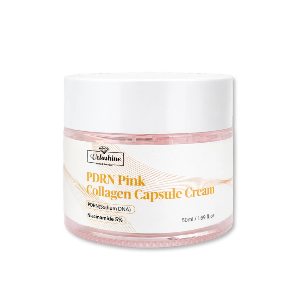 Jar of PDRN Pink Collagen Capsule Cream on a white background