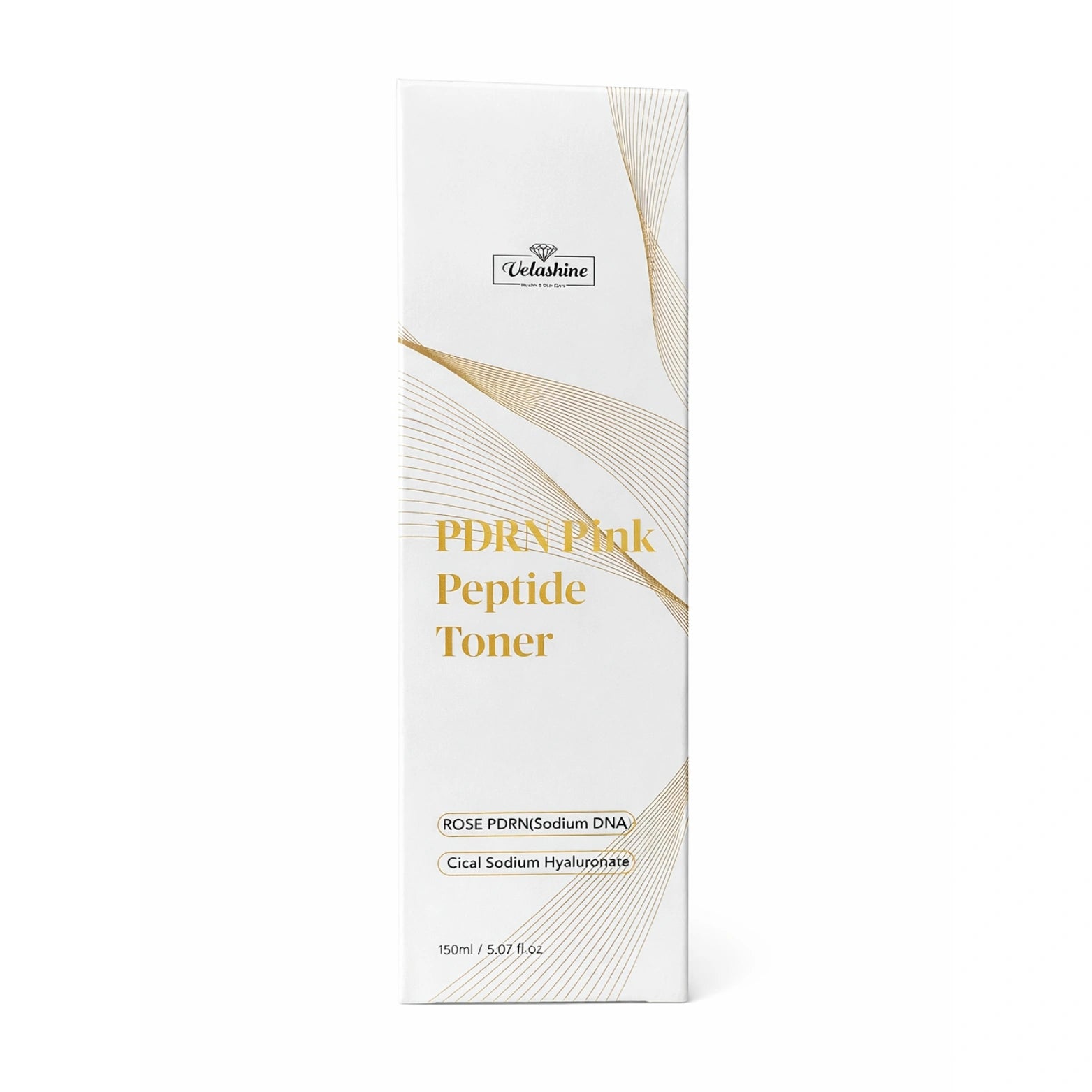 Vladashine PDRN Pink Peptide Toner packaging on a white background