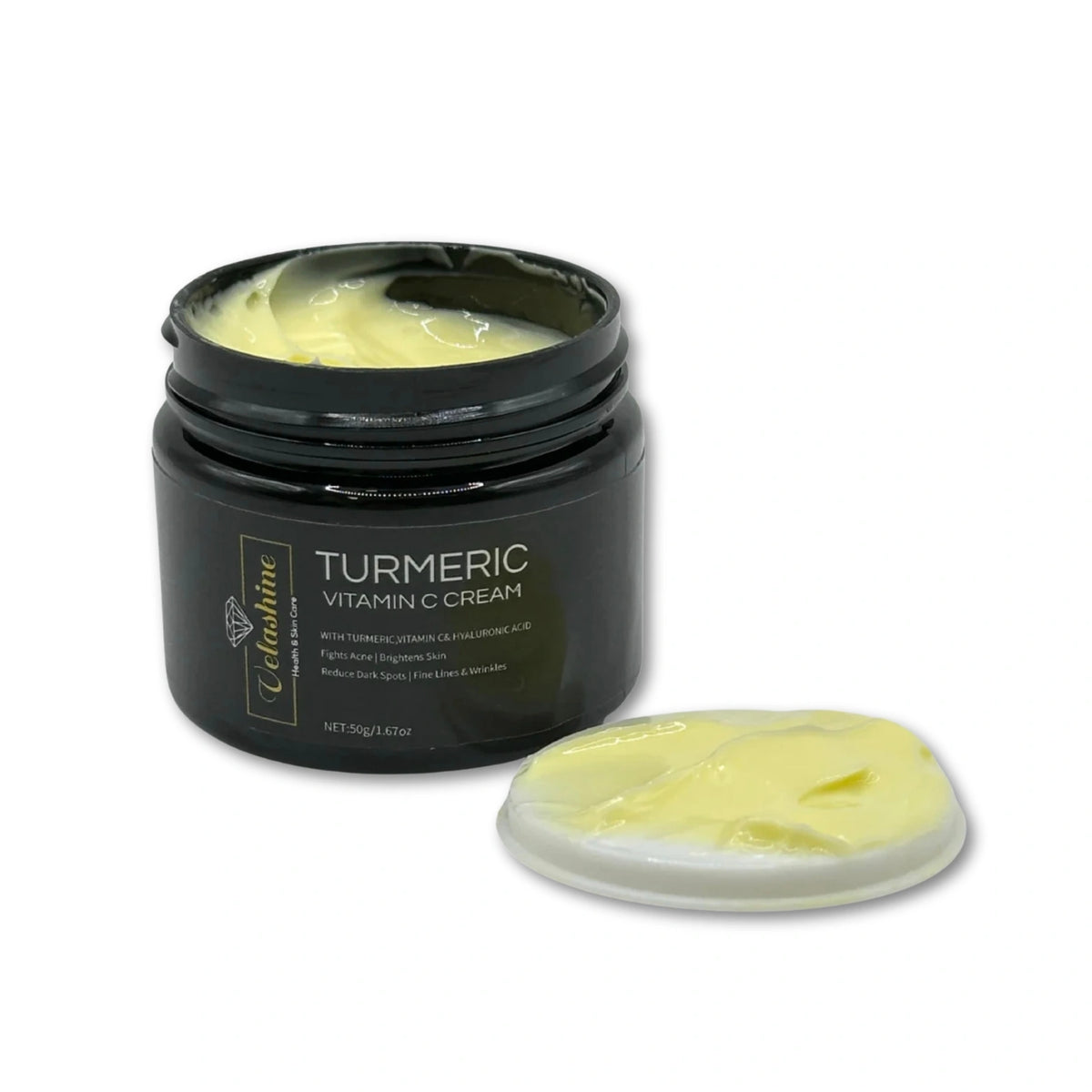 Jar of Turmeric Vitamin C Cream with a white background