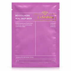 Velashine Bio-Collagen Real Deep Mask single 34 ml facial sheet mask with hyaluronic acid and low molecular collagen