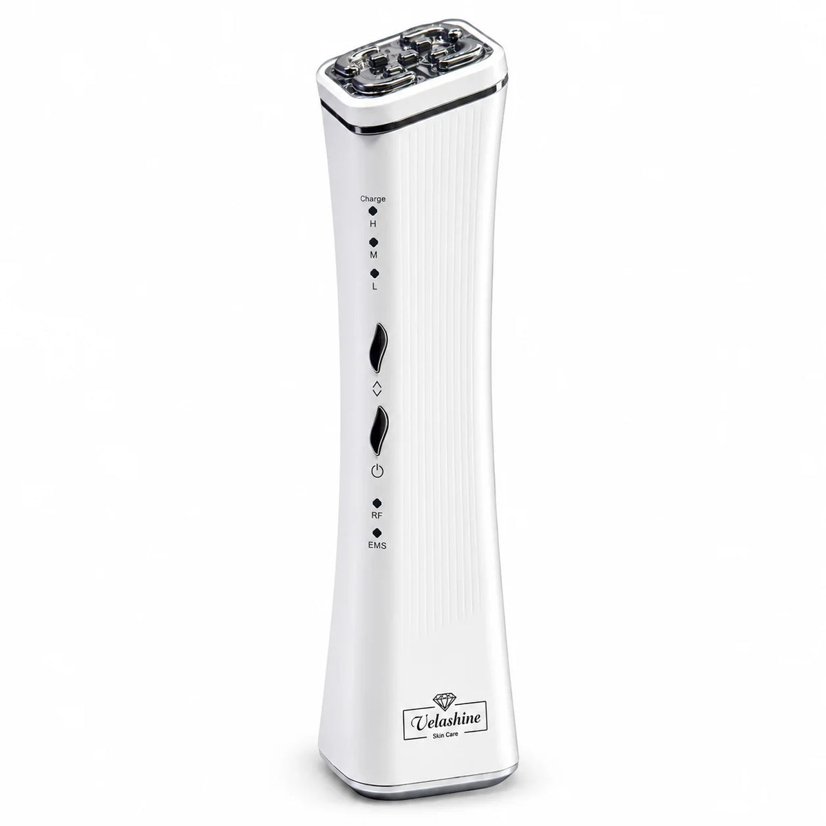 White Velashine EMS RF facial beauty device with multi-contact treatment head