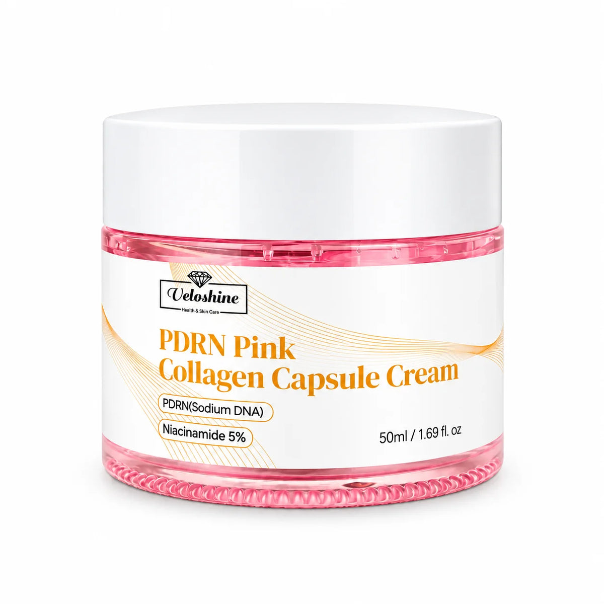 Velashine PDRN Pink Collagen Capsule Cream 50ml with PDRN Sodium DNA and 5% niacinamide