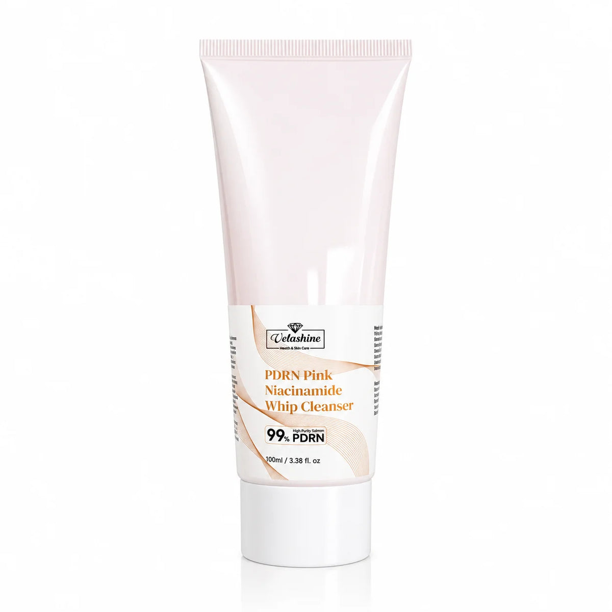 Velashine PDRN Pink Niacinamide Whip Cleanser 100ml facial cleanser with 99% PDRN