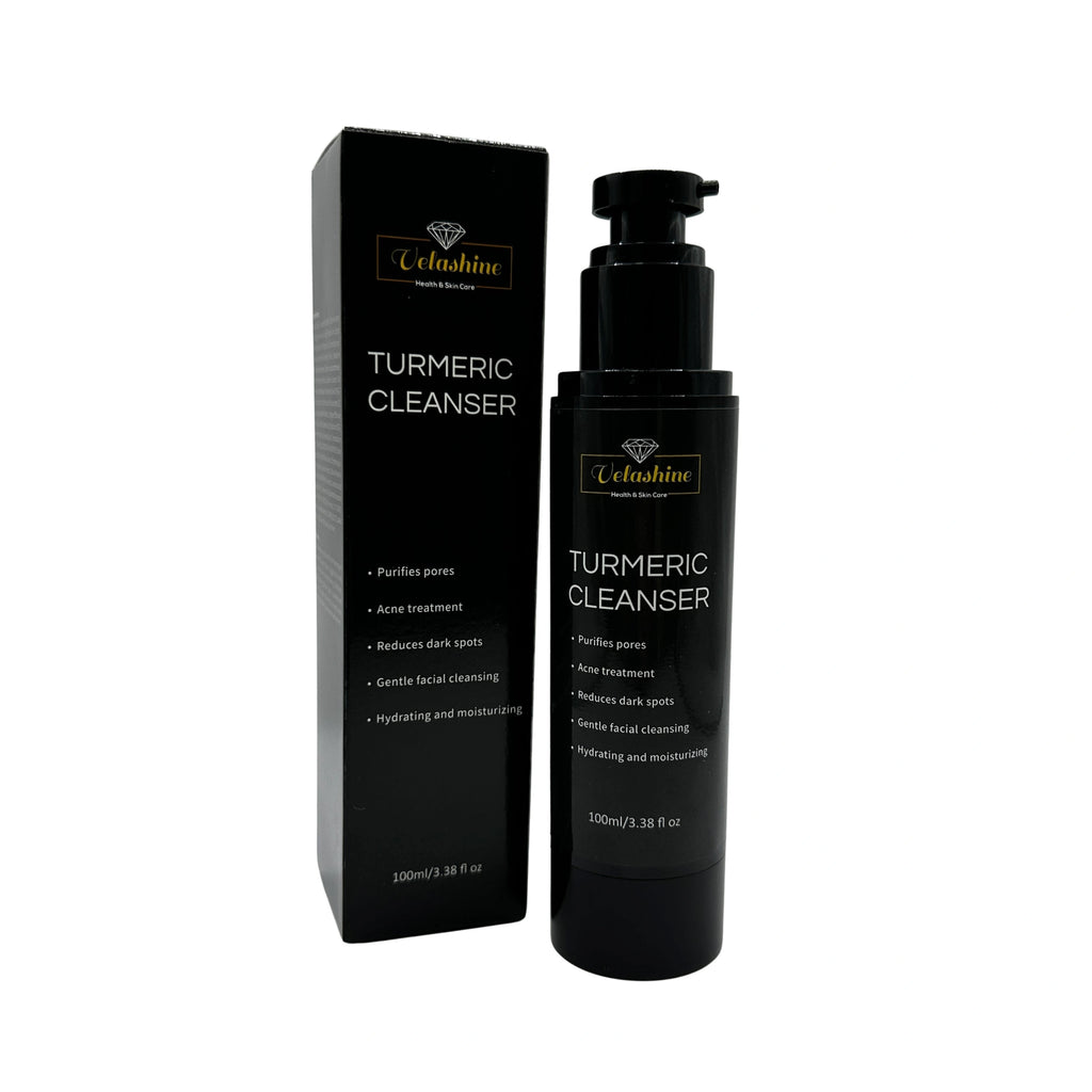 Turmeric Cleanser bottle and packaging on a white background
