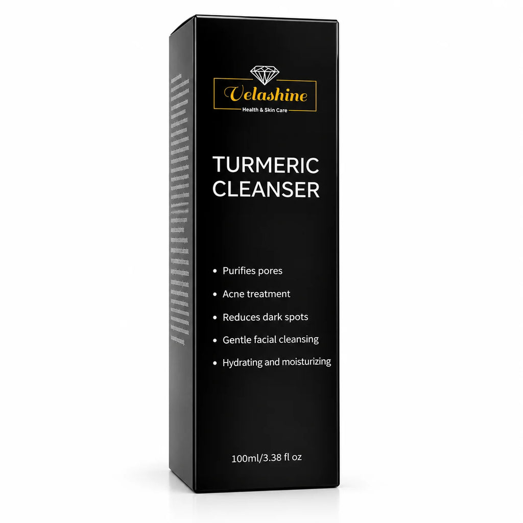 Velashine Turmeric Cleanser 100ml black product packaging box