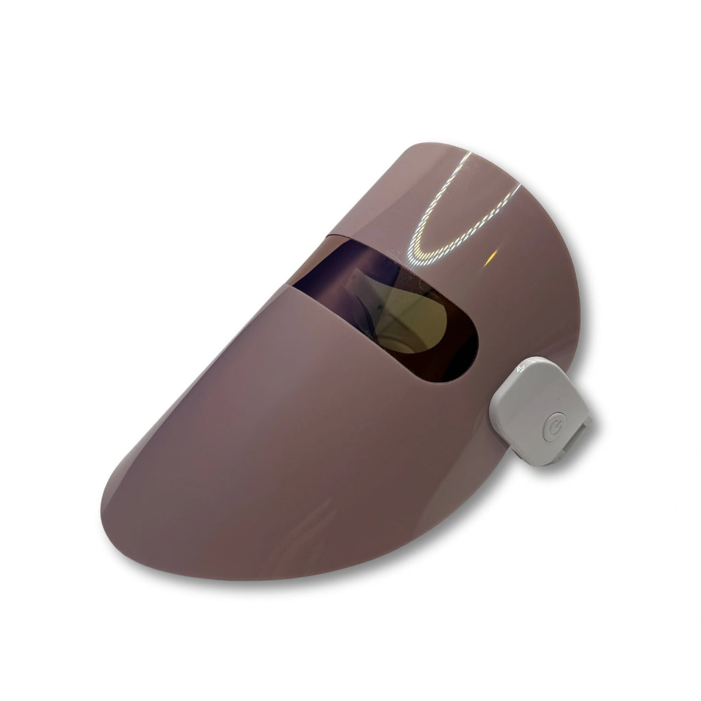 LED light therapy mask against a plain white background